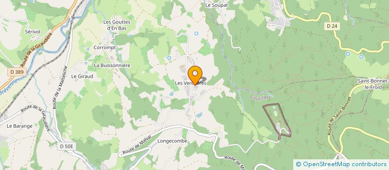 localisation de l'entreprise BEVALSE  COURZIEU