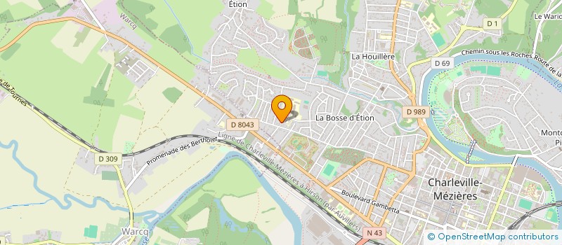 localisation de l'entreprise BEVAM à CHARLEVILLE-MEZIERES