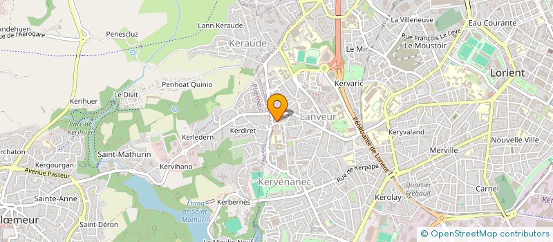 localisation de l'entreprise BEVAN à LORIENT