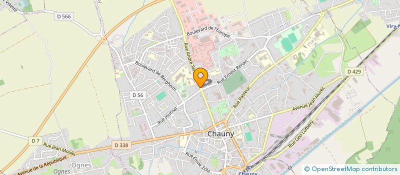 localisation de l'entreprise BEVARY à CHAUNY