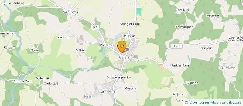 localisation de l'entreprise BEVEN CALORIFUGE INDUSTRIEL  PLUMELIAU-BIEUZY