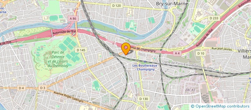 localisation de l'entreprise BEVERAGE XPERTISE à CHAMPIGNY-SUR-MARNE