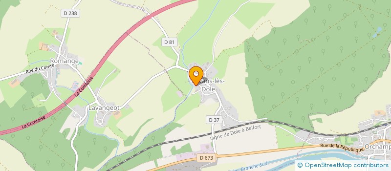 localisation de l'entreprise BEVILACQUA à LAVANS-LES-DOLE