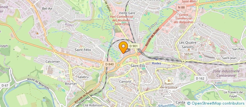 localisation de l'entreprise BEVIMAC CENTRE SUD  RODEZ