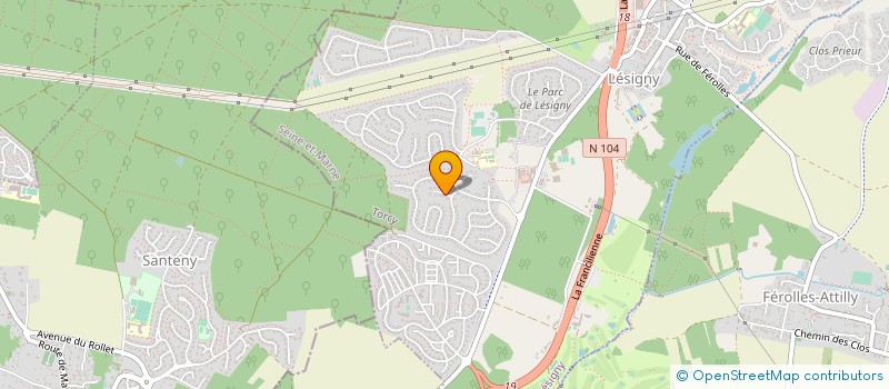 localisation de l'entreprise BEWOORKS à LESIGNY