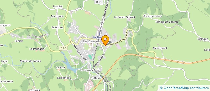 localisation de l'entreprise BEX à LE ROUGET-PERS