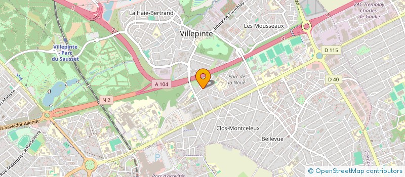 localisation de l'entreprise BEXPORT à VILLEPINTE