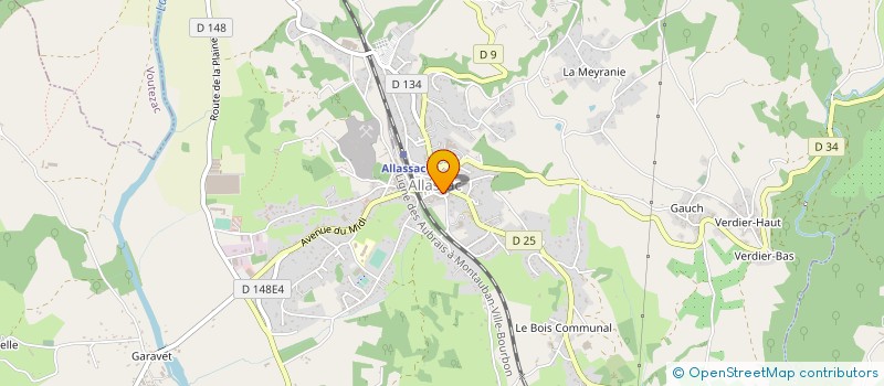 localisation de l'entreprise BEYNET METALLERIE à ALLASSAC