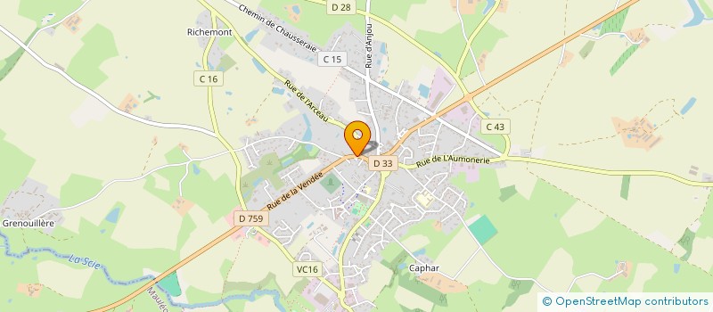 localisation de l'entreprise BEYO à NUEIL-LES-AUBIERS