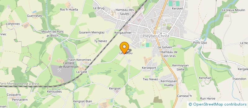 localisation de l'entreprise BEYOND ENERGY BZH  PLEYBER-CHRIST