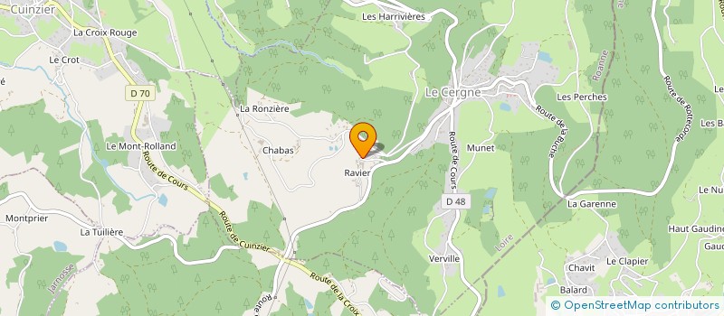 localisation de l'entreprise BEZACIER  LE CERGNE