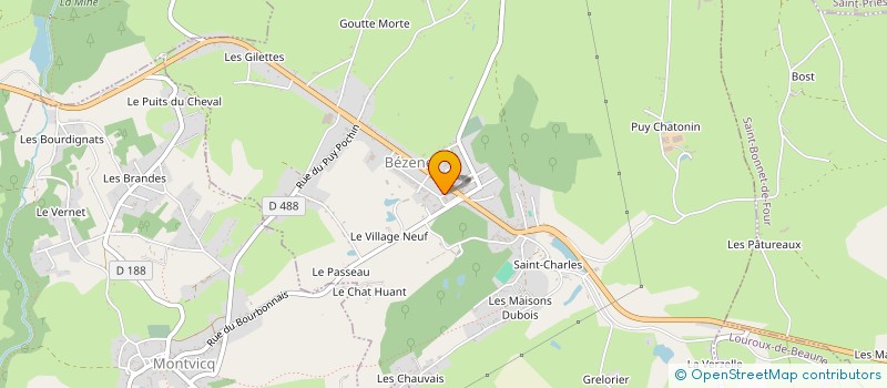 localisation de l'entreprise BEZENET DOYET FOOTBALL (BDF)  BEZENET