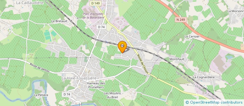 localisation de l'entreprise BEZIER ERIC à LA HAIE-FOUASSIERE