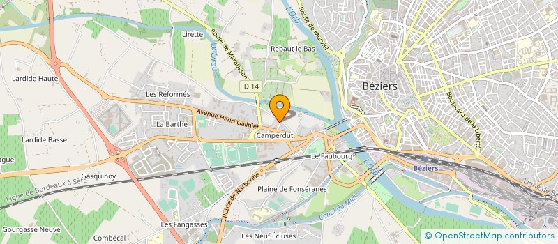 localisation de l'entreprise BEZIERS CROISIERES à BEZIERS
