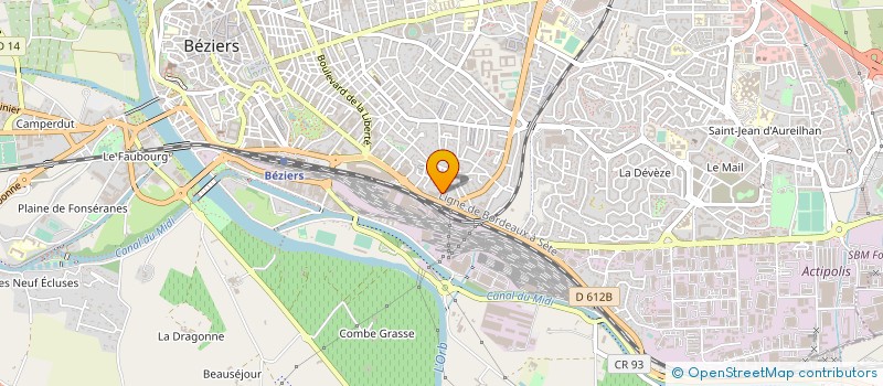 localisation de l'entreprise BEZIERS DISTRIBUTION AUTOMOBILES  BEZIERS