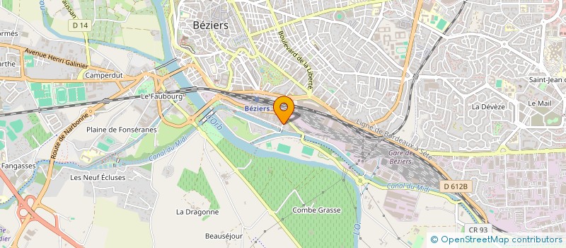 localisation de l'entreprise BEZIERS IMMOBILIER CONSTRUCTION à BEZIERS