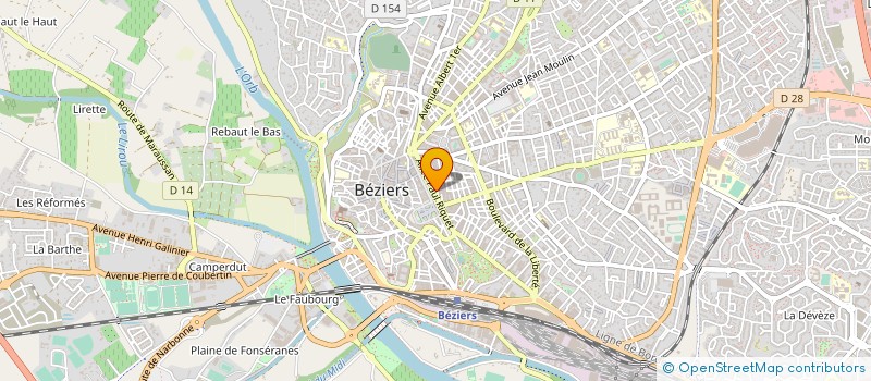 localisation de l'entreprise BEZIERS OPTIQUE OPTIQUE MEDIC à BEZIERS