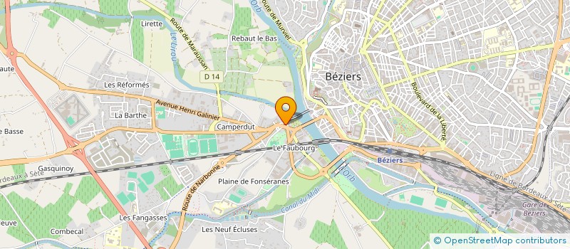 localisation de l'entreprise BEZIERS PIECES AUTO à BEZIERS