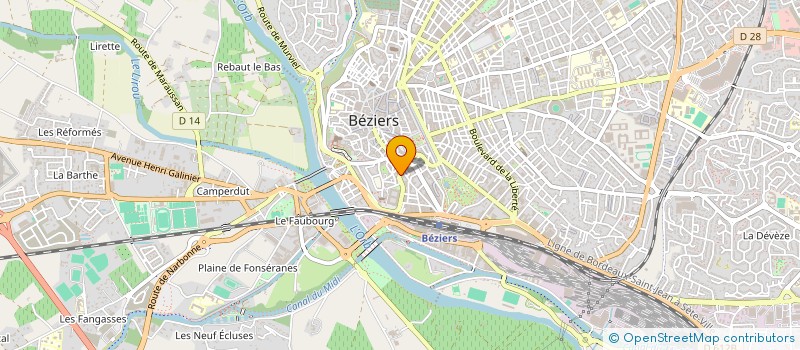 localisation de l'entreprise BEZIERS PNEUS  BEZIERS