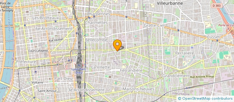 localisation de l'entreprise BF 26  VILLEURBANNE