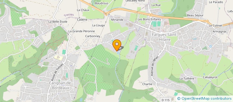 localisation de l'entreprise BF  CARIGNAN-DE-BORDEAUX