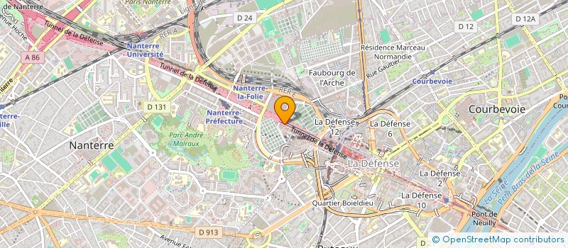 localisation de l'entreprise BF ARENA à NANTERRE