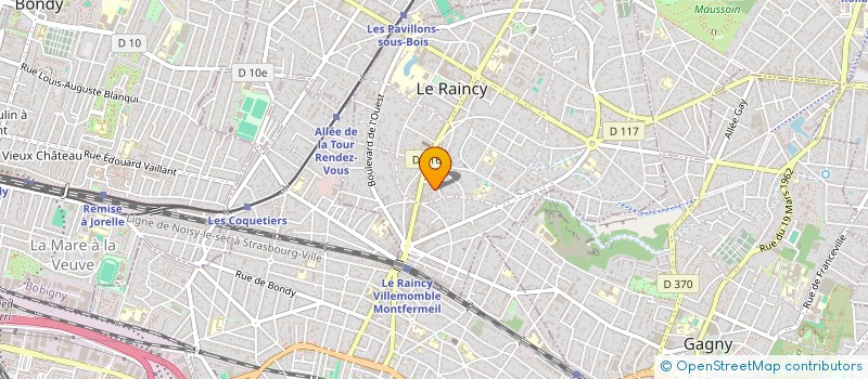 localisation de l'entreprise BF AUDITION  LE RAINCY