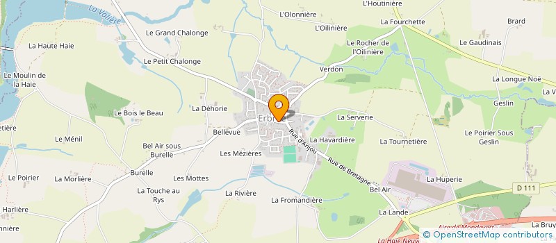 localisation de l'entreprise BF AUTO  ERBREE