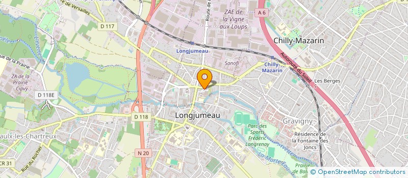 localisation de l'entreprise BF AUTO à LONGJUMEAU