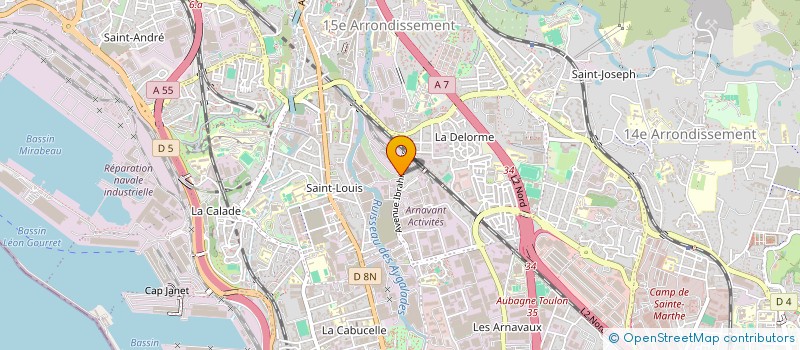 localisation de l'entreprise BF BATIMENT à MARSEILLE 15EME
