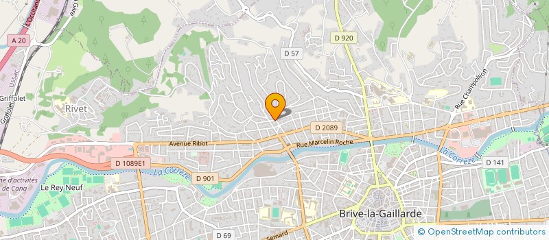 localisation de l'entreprise BF CLIM à BRIVE-LA-GAILLARDE