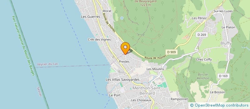 localisation de l'entreprise BF CONSULTING à MENTHON-SAINT-BERNARD