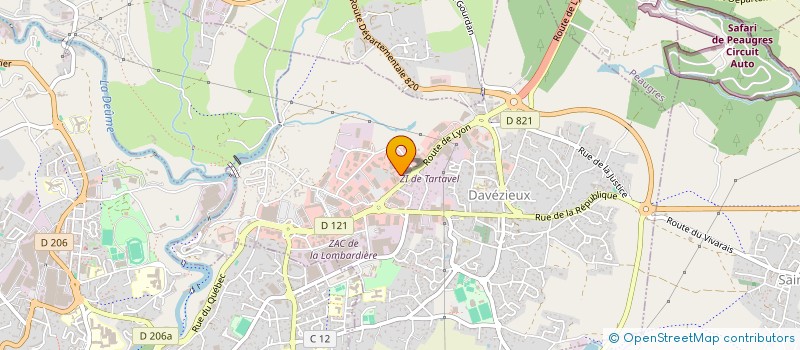localisation de l'entreprise BF CONTROLE à DAVEZIEUX