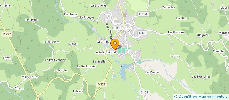 localisation de l'entreprise BF ENERGIES à CUNLHAT