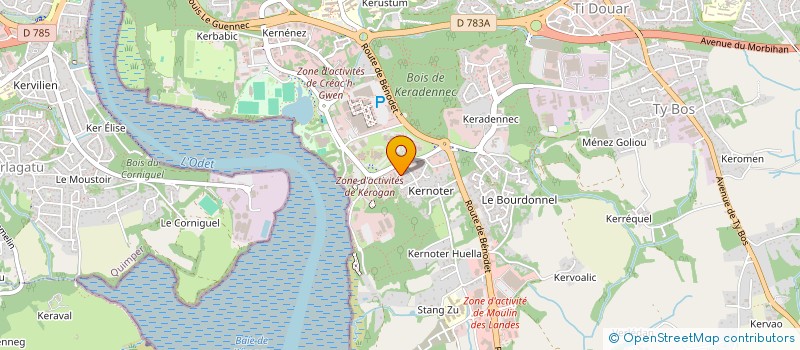 localisation de l'entreprise BF FINANCES à QUIMPER