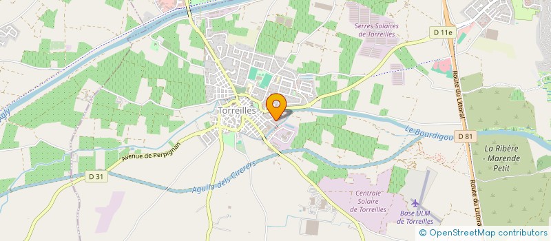 localisation de l'entreprise BF FOOD  TORREILLES