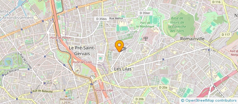localisation de l'entreprise BF IMMO à LES LILAS