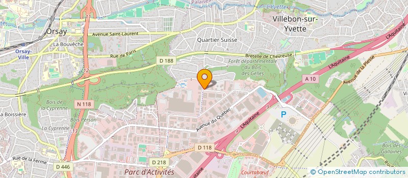 localisation de l'entreprise BF INCENDIE à VILLEBON-SUR-YVETTE