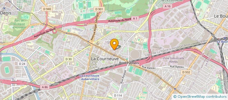 localisation de l'entreprise BF INTERNATIONALE à LA COURNEUVE