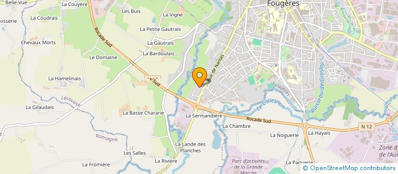 localisation de l'entreprise BF INVEST  FOUGERES