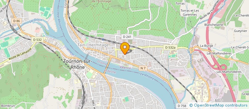 localisation de l'entreprise BF L'ECHO DE L'HERMITAGE  TAIN-L'HERMITAGE