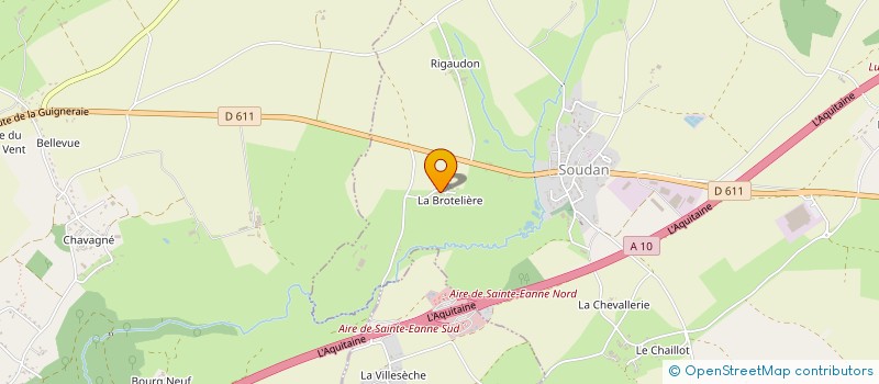 localisation de l'entreprise BF LA BROTELIERE à SOUDAN