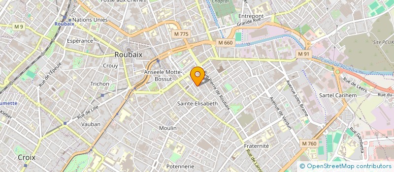 localisation de l'entreprise BF PATRIMOINE  ROUBAIX