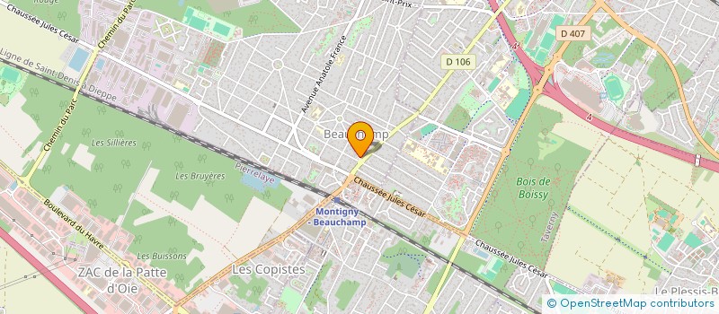 localisation de l'entreprise BF PEINTURE  BEAUCHAMP