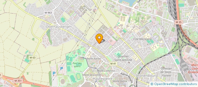 localisation de l'entreprise BF PEINTURE à STRASBOURG