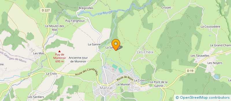 localisation de l'entreprise BF SPORTS à MANZAT