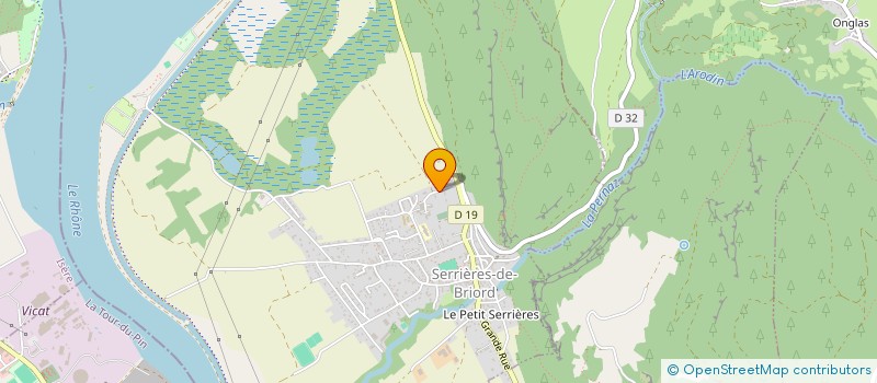 localisation de l'entreprise BF TERRASSEMENT  SERRIERES-DE-BRIORD