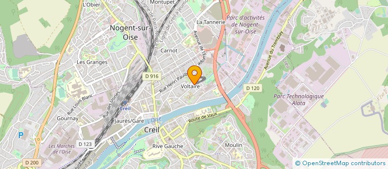localisation de l'entreprise BF TRANSPORT à CREIL