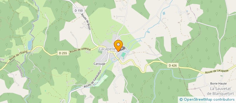 localisation de l'entreprise BFA2 PLOMBIER SANITAIRE CHAUFFAGE  LACAPELLE-BIRON