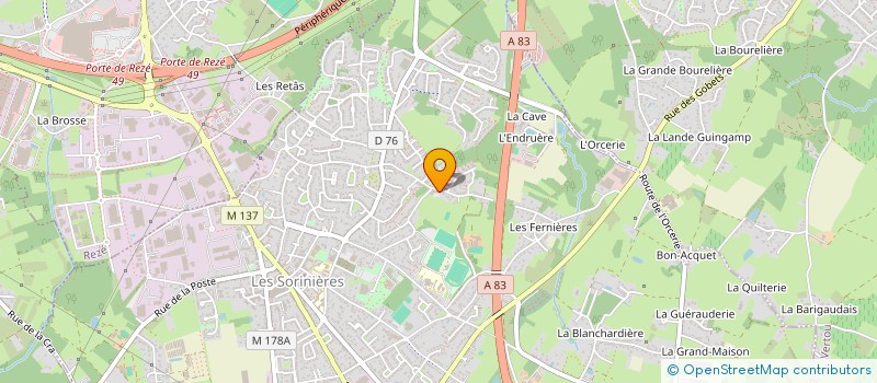 localisation de l'entreprise BFAT  LES SORINIERES